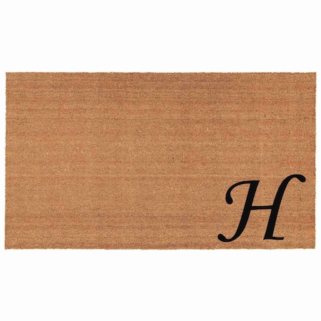 Calloway Mills Monogram Door Mat, Black, Natural, 24 in W x 36 in L 153622436H